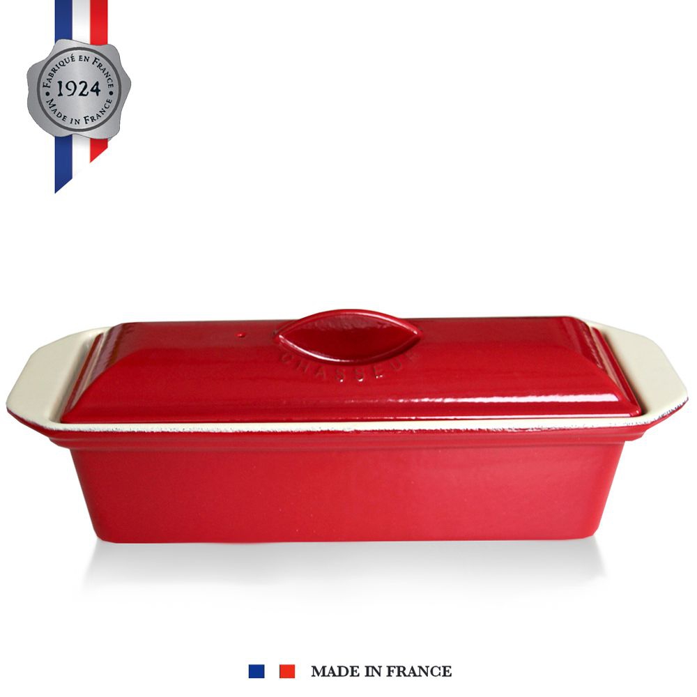 Chasseur - Cast Iron Terrine 36 x 11 cm - Red/Cream