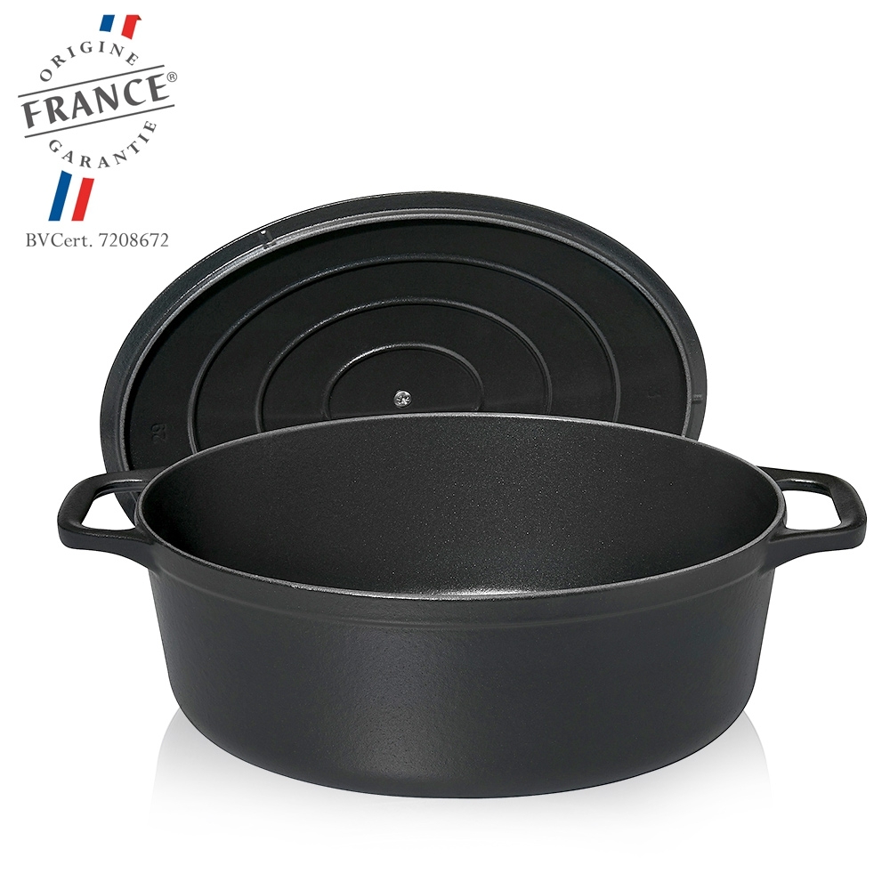 Chasseur Chasseur Cast Iron 11.5-in Cast Iron Grill Pan with Lid