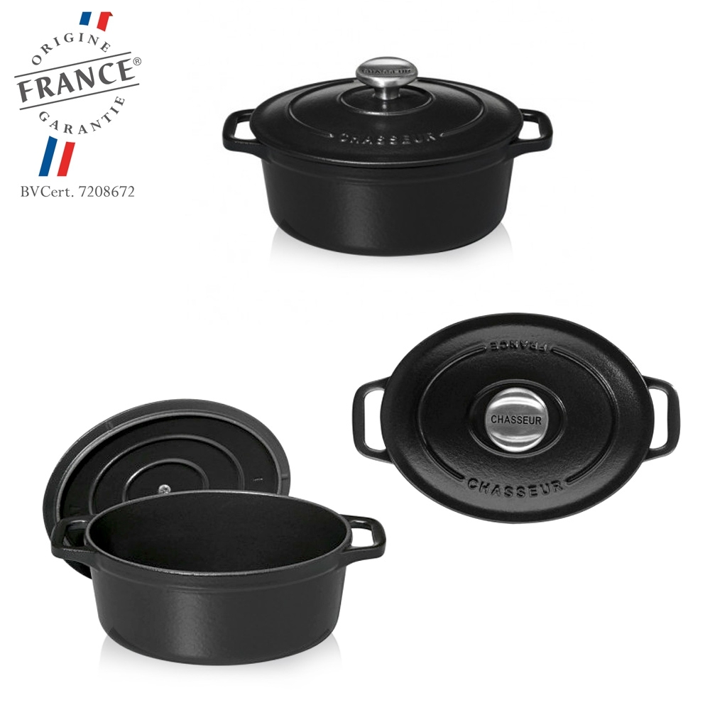 Chasseur - Oval Casserole - Black Matte Chasseur - Oval Casserole - Black Matte