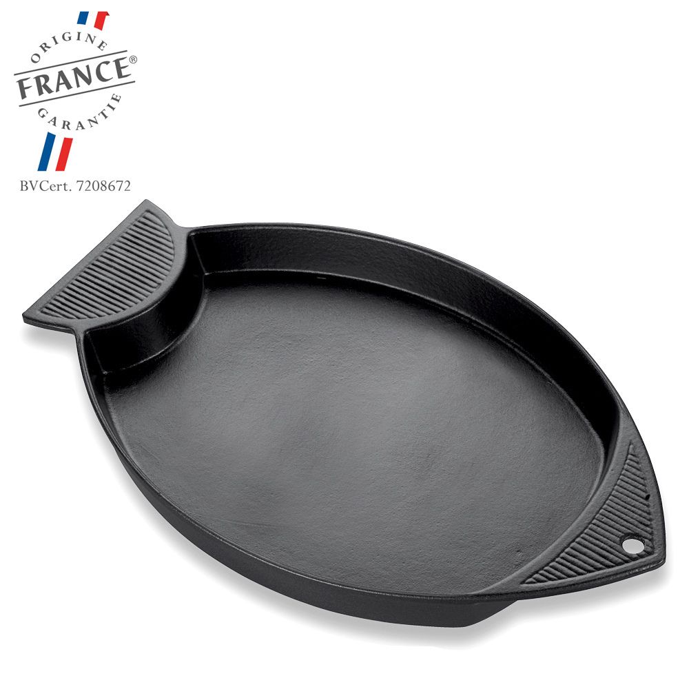 Chasseur 14-inch Oval French Cast Iron Grill (CI_33700) – frenchhome