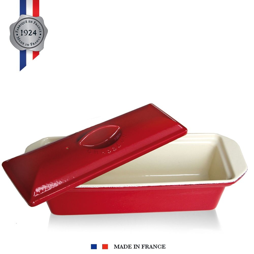 Chasseur - Gusseisen Terrine 36 x 11 cm - Rot/Creme