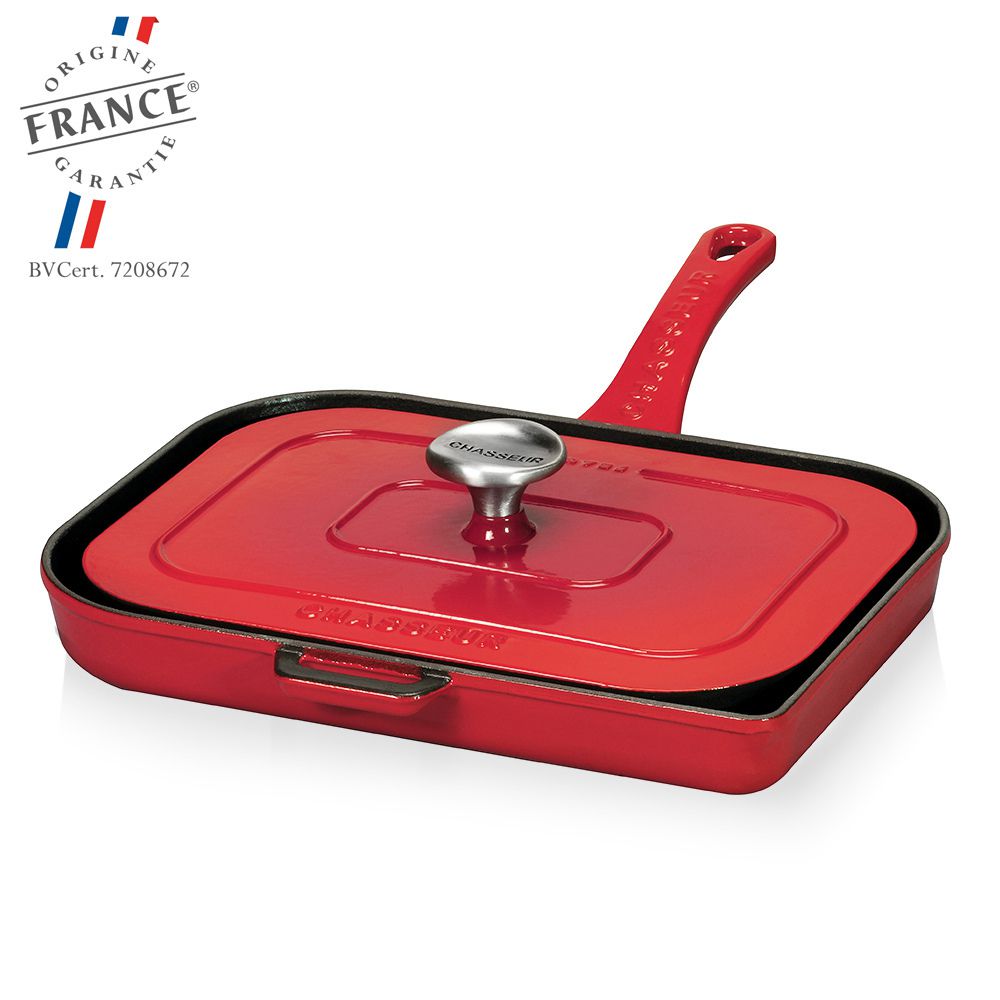 Chasseur - Double grill for panini and meat - red