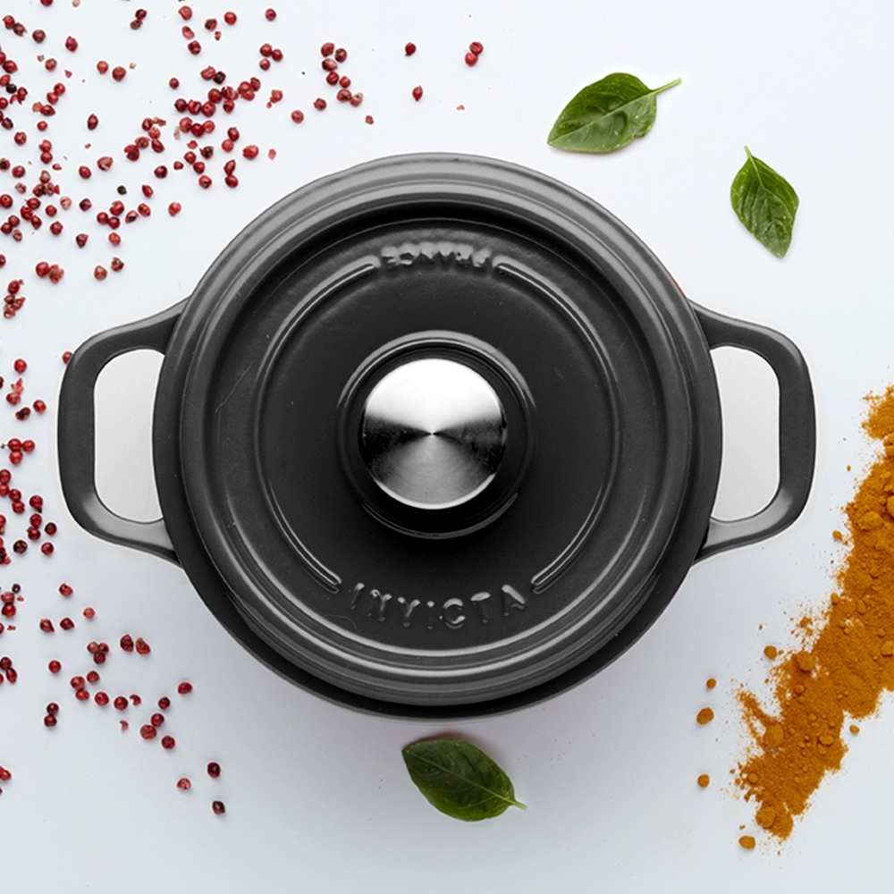 Invicta - Runder Bräter 20 cm Taupe - Gusseisen Invicta - Runder Bräter 20 cm Taupe - Gusseisen